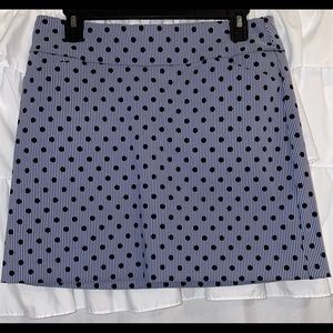 Charter Club Skirt Skort polka dot design front pockets